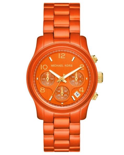 michael kors orange watch rose|Michael Kors parker chronograph watch.